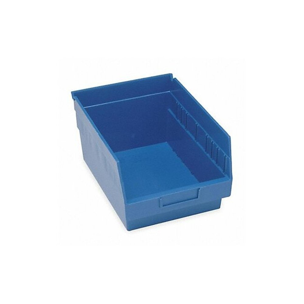 Quantum QSB210BL Store More Shelf Bin, 17-7/8" Length x 11-1/8" Width x 6" Height, Blue, Pack of 8