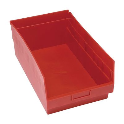Quantum QSB210RD Store More Shelf Bin, 17-7/8" Length x 11-1/8" Width x 6" Height, Red, Pack of 8
