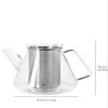 AdHoc TK50 Orient+ Teapot | Glass/Stainless Steel | Teapot with Infuser/Tea Strainer for Loose Leaf Tea | 1.5 litres | (H) 150mm x (D) 180mm | Clear | Dishwasher Safe view 3