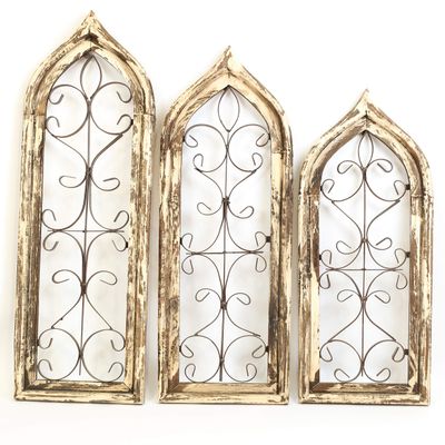 Architectural White & Brown Gothic Windows Set 3