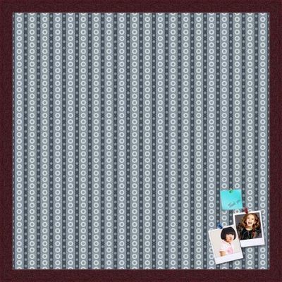 PinPix Decorative pin Cork Bulletin Board Made from self-Healing Canvas, Retro Graphic Circular Spotted Pattern Printed at 20x20 Inches and Framed in Classic Mahogany Frame(WOM59504)