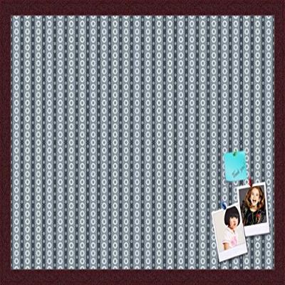 PinPix Decorative pin Cork Bulletin Board Made from self-Healing Canvas, Retro Graphic Circular Spotted Pattern Printed at 24x16 Inches and Framed in Classic Mahogany Frame(WOM59504)