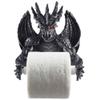 Mythical Winged Dragon Toilet Paper Holder in Metallic Look for Medieval and Gothic Home Decor Bathroom Accessories or Whimsical Fantasy Gifts view 1
