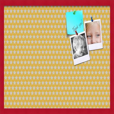 PinPix Decorative pin Cork Bulletin Board Made from self-Healing Canvas, Vintage Patterns Printed at 30x20 Inches and Framed in Red Stain on Beech(WOM56673)