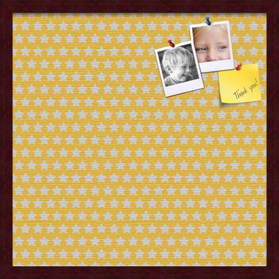 PinPix Decorative pin Cork Bulletin Board Made from self-Healing Canvas, Vintage Patterns Printed at 20x20 Inches and Framed in Classic Mahogany Frame(WOM59504)