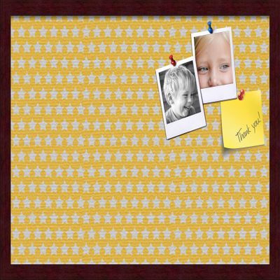 PinPix Decorative pin Cork Bulletin Board Made from self-Healing Canvas, Vintage Patterns Printed at 24x16 Inches and Framed in Classic Mahogany Frame(WOM59504)
