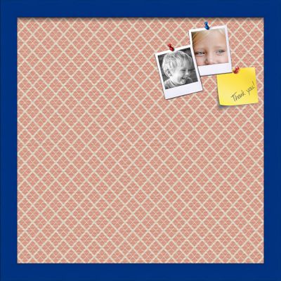 PinPix Decorative pin Cork Bulletin Board Made from Canvas, Abstract Pattern Printed at 16x16 Inches and Framed in Blue Stain on Beech (PinPix-306)