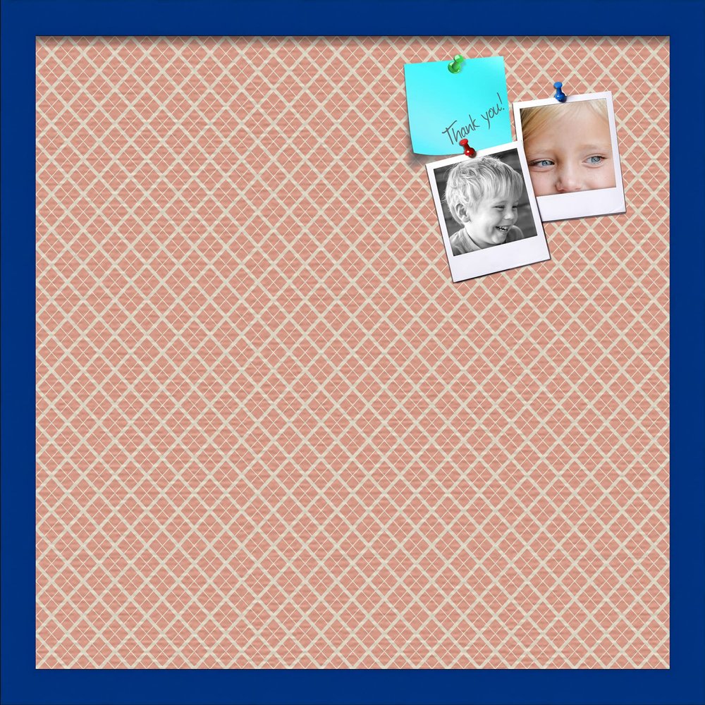 PinPix Decorative pin Cork Bulletin Board Made from Canvas, Abstract Pattern Printed at 20x20 Inches and Framed in Blue Stain on Beech (PinPix-306)
