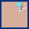 PinPix Decorative pin Cork Bulletin Board Made from Canvas, Abstract Pattern Printed at 20x20 Inches and Framed in Blue Stain on Beech (PinPix-306) view 1