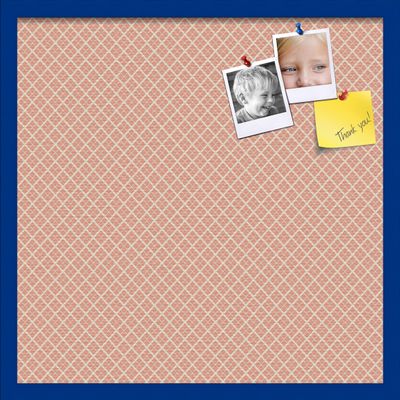 PinPix Decorative pin Cork Bulletin Board Made from Canvas, Abstract Pattern Printed at 24x24 Inches and Framed in Blue Stain on Beech (PinPix-306)