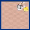 PinPix Decorative pin Cork Bulletin Board Made from Canvas, Abstract Pattern Printed at 24x24 Inches and Framed in Blue Stain on Beech (PinPix-306) view 1