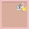 PinPix Decorative pin Cork Bulletin Board Made from Canvas, Abstract Pattern Printed at 16x16 Inches and Framed in Baby Pink Stain on Beech (PinPix-306) view 1