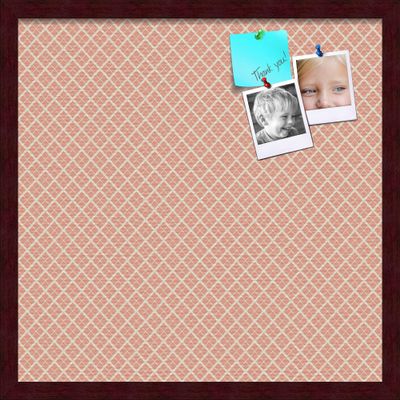 PinPix Decorative pin Cork Bulletin Board Made from self-Healing Canvas, Abstract Pattern Printed at 20x20 Inches and Framed in Classic Mahogany Frame(WOM59504)