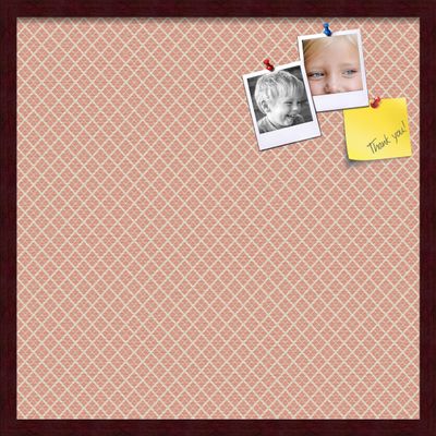 PinPix Decorative pin Cork Bulletin Board Made from self-Healing Canvas, Abstract Pattern Printed at 24x24 Inches and Framed in Classic Mahogany Frame(WOM59504)