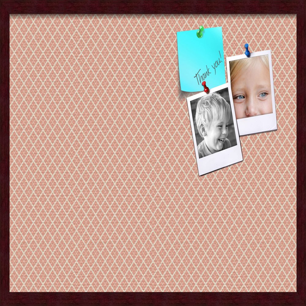 PinPix Decorative pin Cork Bulletin Board Made from self-Healing Canvas, Abstract Pattern Printed at 30x20 Inches and Framed in Classic Mahogany Frame(WOM59504)