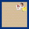 ArtToFrames 16x16 Inch Custom Cork Bulletin Board. This Classic Patterns Pin Board Comes Has a Fabric Style Canvas Finish, in a Blue Stain on Beech Frame (PinPix-266-16x16_0066-81792-YBLU) view 1