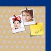 ArtToFrames 16x16 Inch Custom Cork Bulletin Board. This Classic Patterns Pin Board Comes Has a Fabric Style Canvas Finish, in a Blue Stain on Beech Frame (PinPix-266-16x16_0066-81792-YBLU) view 2