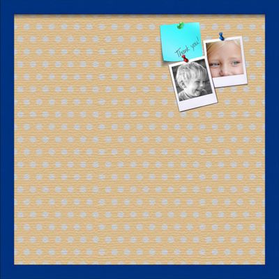 ArtToFrames 20x20 Inch Custom Cork Bulletin Board. This Classic Patterns Pin Board Comes Has a Fabric Style Canvas Finish, in a Blue Stain on Beech Frame (PinPix-266-20x20_0066-81792-YBLU)