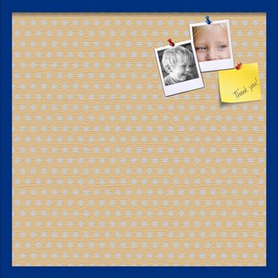 ArtToFrames 24x24 Inch Custom Cork Bulletin Board. This Classic Patterns Pin Board Comes Has a Fabric Style Canvas Finish, in a Blue Stain on Beech Frame (PinPix-266-24x24_0066-81792-YBLU)