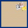 ArtToFrames 24x24 Inch Custom Cork Bulletin Board. This Classic Patterns Pin Board Comes Has a Fabric Style Canvas Finish, in a Blue Stain on Beech Frame (PinPix-266-24x24_0066-81792-YBLU) view 1
