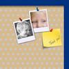 ArtToFrames 24x24 Inch Custom Cork Bulletin Board. This Classic Patterns Pin Board Comes Has a Fabric Style Canvas Finish, in a Blue Stain on Beech Frame (PinPix-266-24x24_0066-81792-YBLU) view 2