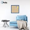 ArtToFrames 24x24 Inch Custom Cork Bulletin Board. This Classic Patterns Pin Board Comes Has a Fabric Style Canvas Finish, in a Blue Stain on Beech Frame (PinPix-266-24x24_0066-81792-YBLU) view 4