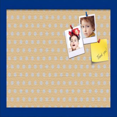 ArtToFrames 18x12 Inch Custom Cork Bulletin Board. This Classic Patterns Pin Board Comes Has a Fabric Style Canvas Finish, in a Blue Stain on Beech Frame (PinPix-266-18x12_0066-81792-YBLU)