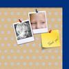 ArtToFrames 18x12 Inch Custom Cork Bulletin Board. This Classic Patterns Pin Board Comes Has a Fabric Style Canvas Finish, in a Blue Stain on Beech Frame (PinPix-266-18x12_0066-81792-YBLU) view 2