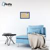 ArtToFrames 18x12 Inch Custom Cork Bulletin Board. This Classic Patterns Pin Board Comes Has a Fabric Style Canvas Finish, in a Blue Stain on Beech Frame (PinPix-266-18x12_0066-81792-YBLU) view 4