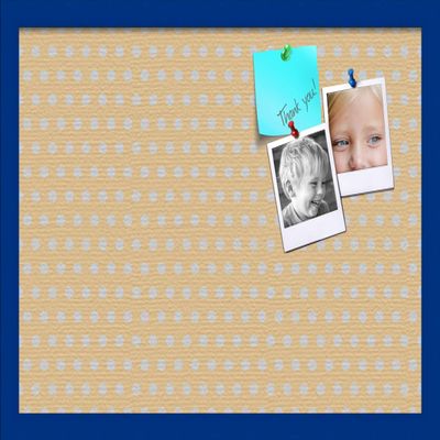 ArtToFrames 24x16 Inch Custom Cork Bulletin Board. This Classic Patterns Pin Board Comes Has a Fabric Style Canvas Finish, in a Blue Stain on Beech Frame (PinPix-266-24x16_0066-81792-YBLU)