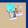 ArtToFrames 24x16 Inch Custom Cork Bulletin Board. This Classic Patterns Pin Board Comes Has a Fabric Style Canvas Finish, in a Blue Stain on Beech Frame (PinPix-266-24x16_0066-81792-YBLU) view 2