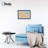 ArtToFrames 24x16 Inch Custom Cork Bulletin Board. This Classic Patterns Pin Board Comes Has a Fabric Style Canvas Finish, in a Blue Stain on Beech Frame (PinPix-266-24x16_0066-81792-YBLU) view 3
