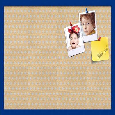 ArtToFrames 30x20 Inch Custom Cork Bulletin Board. This Classic Patterns Pin Board Comes Has a Fabric Style Canvas Finish, in a Blue Stain on Beech Frame (PinPix-266-30x20_0066-81792-YBLU)
