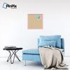 ArtToFrames 20x20 Inch Custom Cork Bulletin Board. This Classic Patterns Pin Board Comes Has a Fabric Style Canvas Finish, in a Baby Pink on Beech Frame (PinPix-266-20x20_0066-81792-YPNK) view 4