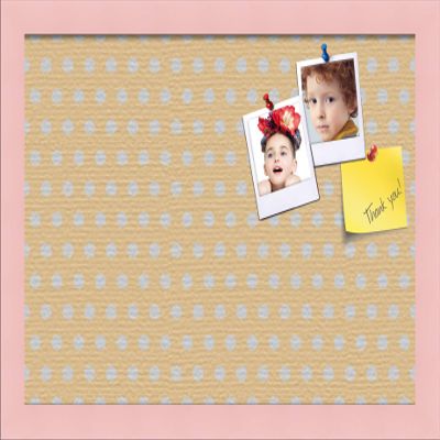 ArtToFrames 18x12 Inch Custom Cork Bulletin Board. This Classic Patterns Pin Board Comes Has a Fabric Style Canvas Finish, in a Baby Pink on Beech Frame (PinPix-266-18x12_0066-81792-YPNK)