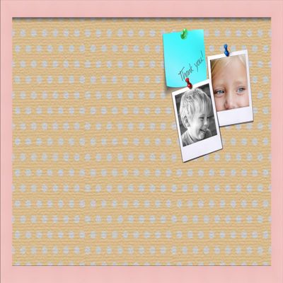 ArtToFrames 24x16 Inch Custom Cork Bulletin Board. This Classic Patterns Pin Board Comes Has a Fabric Style Canvas Finish, in a Baby Pink on Beech Frame (PinPix-266-24x16_0066-81792-YPNK)