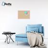 ArtToFrames 24x16 Inch Custom Cork Bulletin Board. This Classic Patterns Pin Board Comes Has a Fabric Style Canvas Finish, in a Baby Pink on Beech Frame (PinPix-266-24x16_0066-81792-YPNK) view 4