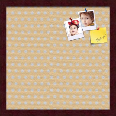 ArtToFrames 16x16 Inch Custom Cork Bulletin Board. This Classic Patterns Pin Board Comes Has a Fabric Style Canvas Finish, in a Mahogany Frame (PinPix-266-16x16_FRBW26039)