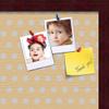 ArtToFrames 16x16 Inch Custom Cork Bulletin Board. This Classic Patterns Pin Board Comes Has a Fabric Style Canvas Finish, in a Mahogany Frame (PinPix-266-16x16_FRBW26039) view 2