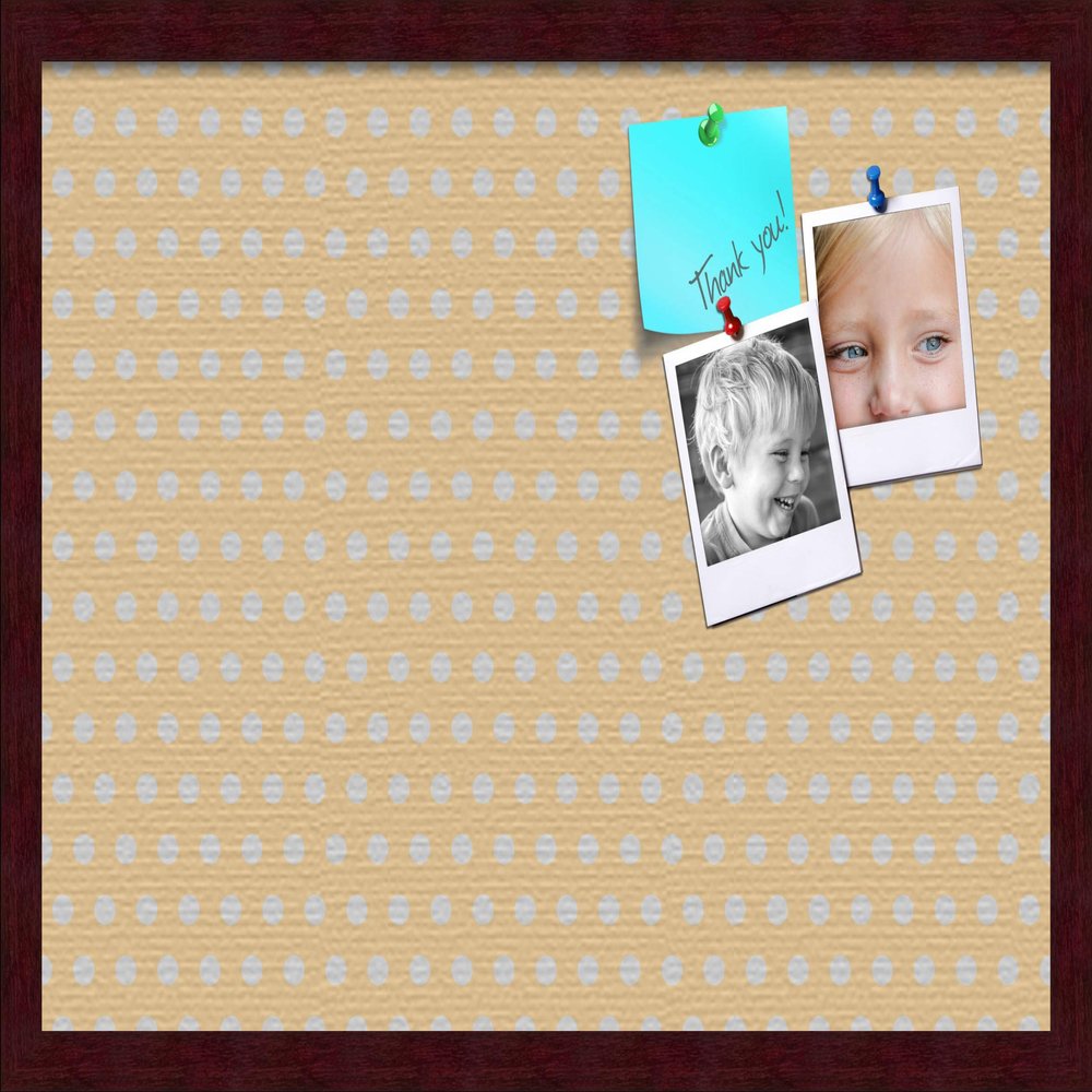 ArtToFrames 24x16 Inch Custom Cork Bulletin Board. This Classic Patterns Pin Board Comes Has a Fabric Style Canvas Finish, in a Mahogany Frame (PinPix-266-24x16_FRBW26039)