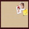 ArtToFrames 30x20 Inch Custom Cork Bulletin Board. This Classic Patterns Pin Board Comes Has a Fabric Style Canvas Finish, in a Mahogany Frame (PinPix-266-30x20_FRBW26039) view 1
