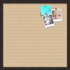 ArtToFrames 20x20 Inch Custom Cork Bulletin Board. This Classic Patterns Pin Board Comes Has a Fabric Style Canvas Finish, in a Coffee Frame (PinPix-266-20x20_FRBW26061) view 1
