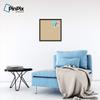 ArtToFrames 20x20 Inch Custom Cork Bulletin Board. This Classic Patterns Pin Board Comes Has a Fabric Style Canvas Finish, in a Coffee Frame (PinPix-266-20x20_FRBW26061) view 3