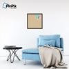 ArtToFrames 20x20 Inch Custom Cork Bulletin Board. This Classic Patterns Pin Board Comes Has a Fabric Style Canvas Finish, in a Coffee Frame (PinPix-266-20x20_FRBW26061) view 4