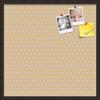 ArtToFrames 24x24 Inch Custom Cork Bulletin Board. This Classic Patterns Pin Board Comes Has a Fabric Style Canvas Finish, in a Coffee Frame (PinPix-266-24x24_FRBW26061) view 1