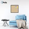 ArtToFrames 24x24 Inch Custom Cork Bulletin Board. This Classic Patterns Pin Board Comes Has a Fabric Style Canvas Finish, in a Coffee Frame (PinPix-266-24x24_FRBW26061) view 4