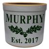 2 Gallon Personalized Stoneware Crock - OAKLEAF view 1