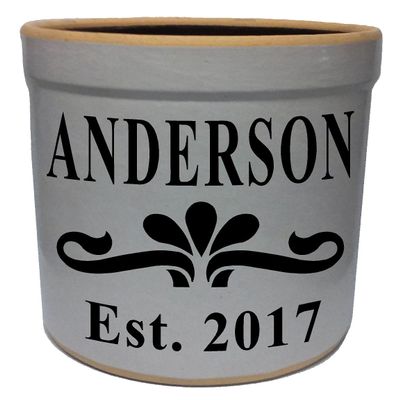 2 Gallon Personalized Stoneware Crock - Teaberry