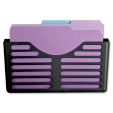 Lorell LLR80663 Cubicle Pocket File, LTR-A4, 12-BX, Black