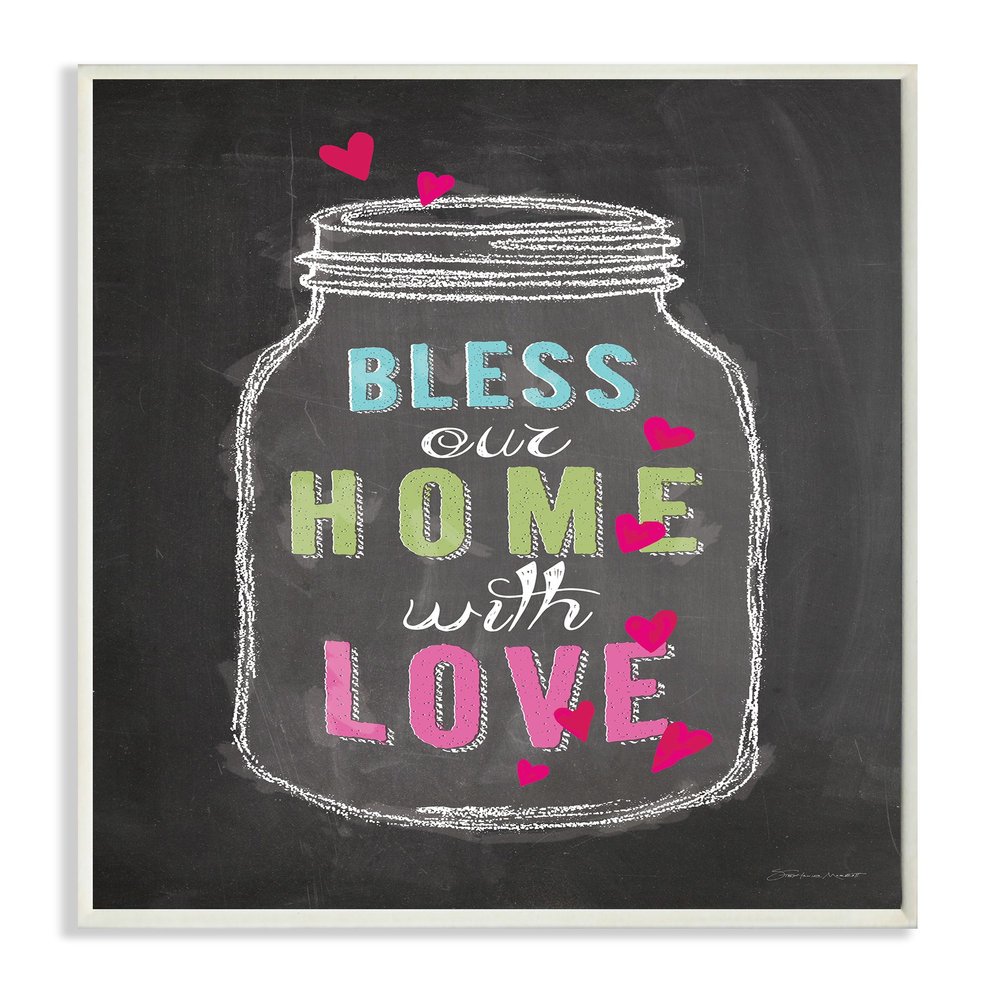 The Stupell Home Decor Collection Bless Our Home with Love Wall Plaque